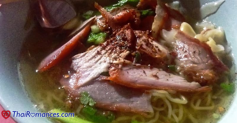 pork noodle soup from street cart