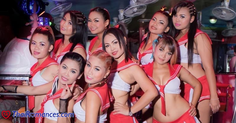 9 thai bargirls at work